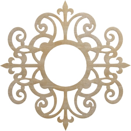 Ekena Millwork Dijon Wood Fretwork Pierced Ceiling Medallion, Birch, 30"OD x 9 3/4"ID x 3/8"T CMWP30X30X0375DIBI